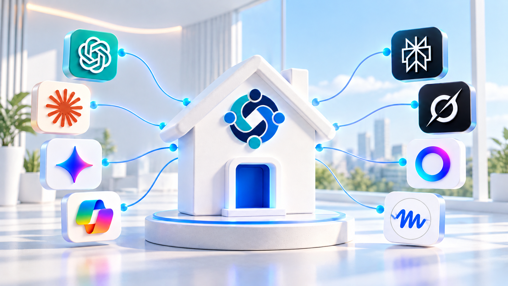 A house connected to leading AI tools